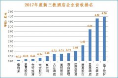 中青旅山水酒店集团股份有限公司--2017年度营收喜获新三板酒店企业第二名